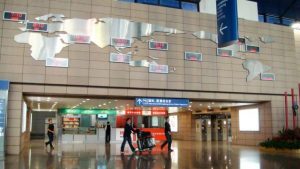 Port d'embarquement de l'aéroport de Pudong