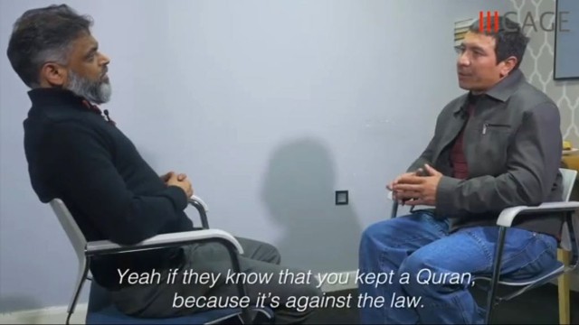 Khalil Mahmut, ancien détenu de Guantanamo, lors d’une entrevue accordée à Moazzam Begg, responsable des relations publiques de CAGE