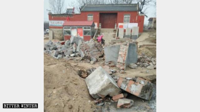 Le brûleur d’encens du temple de Beigongzhuang a été détruit