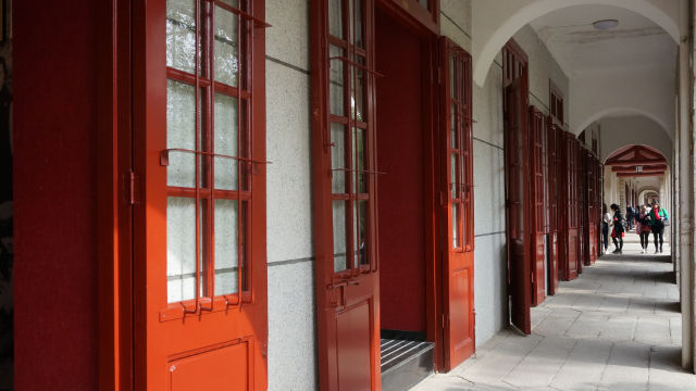 Le couloir d’une université de la ville de Xiamen.