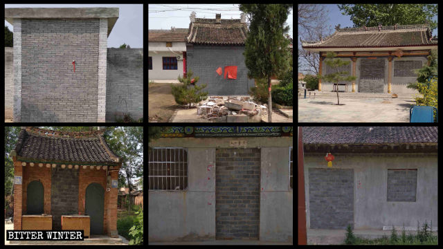 Six temples de la commune de Qinghua, parmi lesquels le palais Wusheng dans le village de Nanyang et un temple du village de Jiaoliu, ont été scellés.