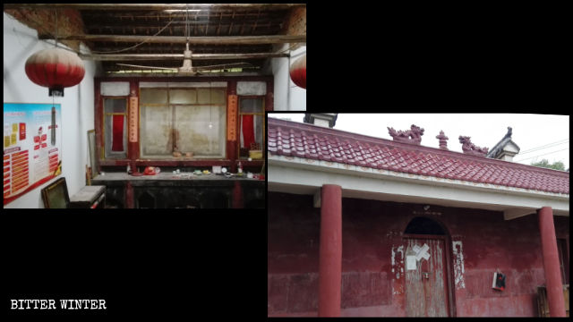 La statue bouddhiste a été retirée du temple Zhujia et le temple a été scellé.