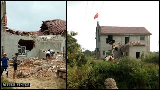 Une église des Trois-Autonomies dans la ville de Shangrao a été démolie de force.