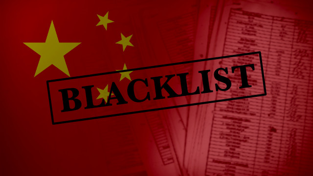 La liste noire du régime chinois
