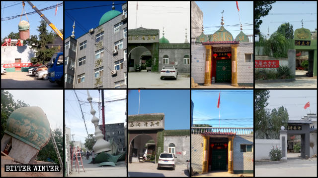 Les dômes et les croissants de lune ont été démantelés de force dans plusieurs mosquées de la ville de Zhengzhou.