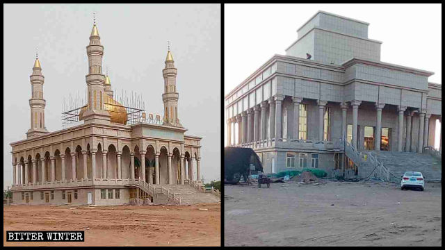 La mosquée du comté de Dingbian a été « transformée » sous les ordres du gouvernement.